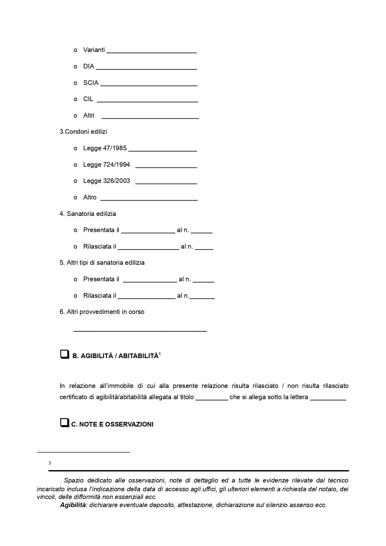quinta pagina del modello di RTI